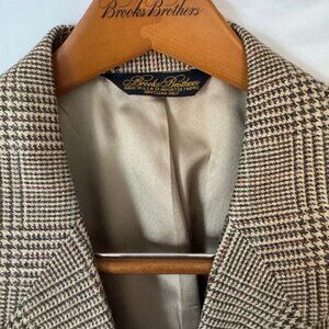 Plaid - Tan - Green - Rust - Brown / BROOKS BROTHERS -  43 long Excellent condit